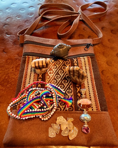 All Hands on Deck Carried in An Andean Shoulder Bag